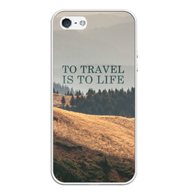 Чехол для iPhone 5/5S матовый с принтом путешествия , Силикон | Область печати: задняя сторона чехла, без боковых панелей | adventure | forest | hiking | nature | taiga | traveling | trees | trekking | лес | отдых | охота | приключения | природа | путешествия | свобода | тайга | туризм