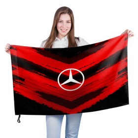 Флаг 3D с принтом Mercedes sport abstract 2018 , 100% полиэстер | плотность ткани — 95 г/м2, размер — 67 х 109 см. Принт наносится с одной стороны | 