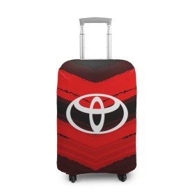 Чехол для чемодана 3D с принтом Toyota sport abstract 2018 , 86% полиэфир, 14% спандекс | двустороннее нанесение принта, прорези для ручек и колес | 