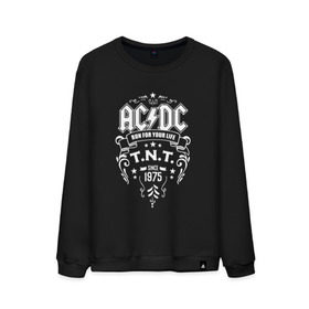 Мужской свитшот хлопок с принтом AC/DC run for your life , 100% хлопок |  | ac dc | acdc ас дс | асдс