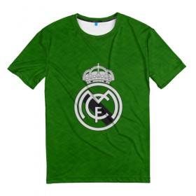 Мужская футболка 3D с принтом FC Real Madrid , 100% полиэфир | прямой крой, круглый вырез горловины, длина до линии бедер | football | soccer | реал мадрид