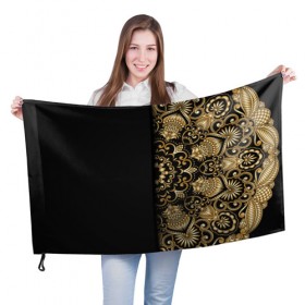 Флаг 3D с принтом Искусство Мандала , 100% полиэстер | плотность ткани — 95 г/м2, размер — 67 х 109 см. Принт наносится с одной стороны | абстракция | узор