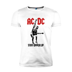 Мужская футболка премиум с принтом AC/DC stiff upper lip , 92% хлопок, 8% лайкра | приталенный силуэт, круглый вырез ворота, длина до линии бедра, короткий рукав | ac dc | acdc | acdc ас дс | австралийская | ангус янг | асдс | блюз | группа | крис слэйд | метал | молния | музыка | музыканты | певцы | рок | рок н ролл | стиви янг | хард | хардрок | эксл роуз