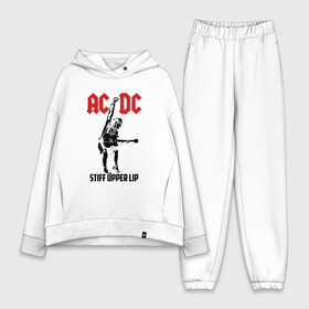 Женский костюм хлопок Oversize с принтом AC DC stiff upper lip ,  |  | Тематика изображения на принте: ac dc | acdc | acdc ас дс | австралийская | ангус янг | асдс | блюз | группа | крис слэйд | метал | молния | музыка | музыканты | певцы | рок | рок н ролл | стиви янг | хард | хардрок | эксл роуз