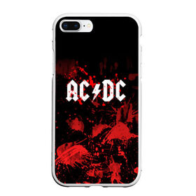 Чехол для iPhone 7Plus/8 Plus матовый с принтом AC DC , Силикон | Область печати: задняя сторона чехла, без боковых панелей | ac dc | acdc | acdc ас дс | австралийская | ангус янг | асдс | блюз | группа | крис слэйд | метал | молния | музыка | музыканты | певцы | рок | рок н ролл | стиви янг | хард | хардрок | эксл роуз