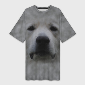 Платье-футболка 3D с принтом Лабрадор ,  |  | голова | животные | лабрадор | пес | природа | собака | собачка | щенок