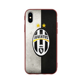 Чехол для Apple iPhone X силиконовый матовый с принтом Juventus FC , Силикон | Печать на задней стороне чехла, без боковой панели | juve | италия | клуб | фк | футбол | футбольный | ювентус