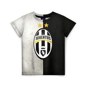 Детская футболка 3D с принтом Juventus FC , 100% гипоаллергенный полиэфир | прямой крой, круглый вырез горловины, длина до линии бедер, чуть спущенное плечо, ткань немного тянется | juve | италия | клуб | фк | футбол | футбольный | ювентус