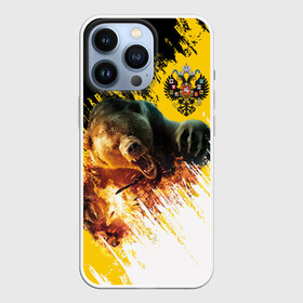 Чехол для iPhone 13 Pro с принтом Имперский флаг и медведь ,  |  | russian bear | герб | россия