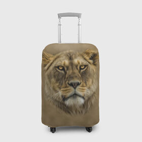 Чехол для чемодана 3D с принтом Львица , 86% полиэфир, 14% спандекс | двустороннее нанесение принта, прорези для ручек и колес | голова | животные | кошка | лев | львица | природа | хищник
