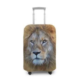 Чехол для чемодана 3D с принтом Лев , 86% полиэфир, 14% спандекс | двустороннее нанесение принта, прорези для ручек и колес | голова | животные | кошка | лев | львица | природа | хищник