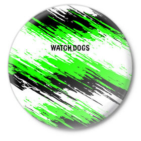 Значок с принтом Watch Dogs ,  металл | круглая форма, металлическая застежка в виде булавки | Тематика изображения на принте: ded | dedsec | sec | watch dogs | watchdogs | дедсек | дэдсек