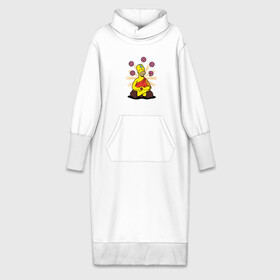 Платье удлиненное хлопок с принтом Homer Relax ,  |  | simpsons | аватар | буддизм | гомер