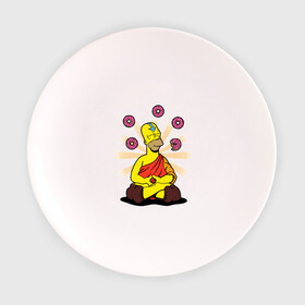 Тарелка с принтом Homer Relax , фарфор | диаметр - 210 мм
диаметр для нанесения принта - 120 мм | simpsons | аватар | буддизм | гомер