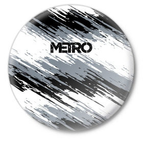 Значок с принтом METRO ,  металл | круглая форма, металлическая застежка в виде булавки | 2033 | exodus | game | last | light | metro | redux | апокалипсис | зомби | игра | краска | краски | метро | монстр | постапокалипсис