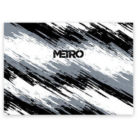 Поздравительная открытка с принтом METRO , 100% бумага | плотность бумаги 280 г/м2, матовая, на обратной стороне линовка и место для марки
 | 2033 | exodus | game | last | light | metro | redux | апокалипсис | зомби | игра | краска | краски | метро | монстр | постапокалипсис