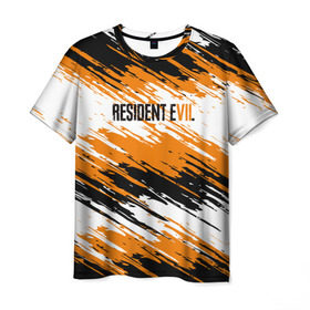 Мужская футболка 3D с принтом Resident Evil , 100% полиэфир | прямой крой, круглый вырез горловины, длина до линии бедер | biohazard | evil | game | horror | residen | survival | зла | зомби | игра | краска | краски | мертвецы | обитель | хоррор