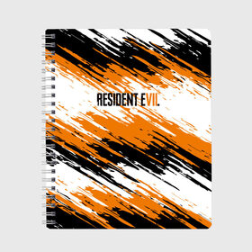Тетрадь с принтом Resident Evil , 100% бумага | 48 листов, плотность листов — 60 г/м2, плотность картонной обложки — 250 г/м2. Листы скреплены сбоку удобной пружинной спиралью. Уголки страниц и обложки скругленные. Цвет линий — светло-серый
 | biohazard | evil | game | horror | residen | survival | зла | зомби | игра | краска | краски | мертвецы | обитель | хоррор