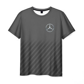 Мужская футболка 3D с принтом MERCEDES BENZ SPORT , 100% полиэфир | прямой крой, круглый вырез горловины, длина до линии бедер | amg | auto | mercedes | авто | автомобиль | автомобильные | бренд | марка | машины | мерседес
