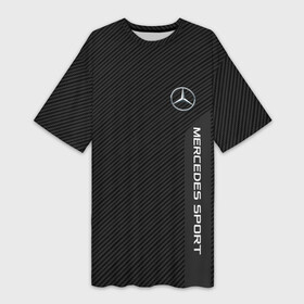 Платье-футболка 3D с принтом MERCEDES BENZ SPORT ,  |  | amg | auto | mercedes | авто | автомобиль | автомобильные | бренд | марка | машины | мерседес