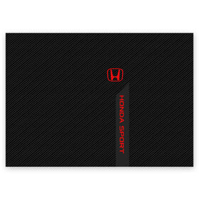 Поздравительная открытка с принтом HONDA SPORT , 100% бумага | плотность бумаги 280 г/м2, матовая, на обратной стороне линовка и место для марки
 | auto | honda | авто | автомобиль | бренд | марка | машины | хонда автомобильные