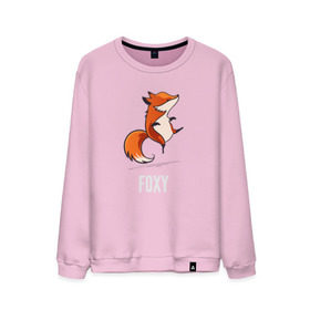 Мужской свитшот хлопок с принтом Лиса , 100% хлопок |  | fox | foxy | лис | лиса | лисица | лисичка | лисы | с лисой | танцующая | фокс