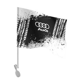 Флаг для автомобиля с принтом Audi abstract sport , 100% полиэстер | Размер: 30*21 см | ауди | кольца | лого | машина