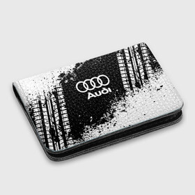 Картхолдер с принтом с принтом Audi abstract sport , натуральная матовая кожа | размер 7,3 х 10 см; кардхолдер имеет 4 кармана для карт; | ауди | кольца | лого | машина