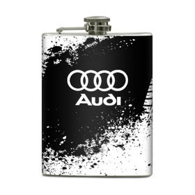 Фляга с принтом Audi abstract sport , металлический корпус | емкость 0,22 л, размер 125 х 94 мм. Виниловая наклейка запечатывается полностью | Тематика изображения на принте: ауди | кольца | лого | машина
