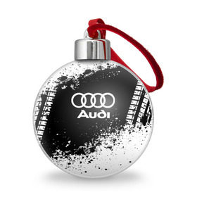 Ёлочный шар с принтом Audi abstract sport , Пластик | Диаметр: 77 мм | Тематика изображения на принте: ауди | кольца | лого | машина