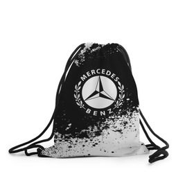 Рюкзак-мешок 3D с принтом Mercedes abstract sport , 100% полиэстер | плотность ткани — 200 г/м2, размер — 35 х 45 см; лямки — толстые шнурки, застежка на шнуровке, без карманов и подкладки | auto | automobile | car | machine | mercedes | motor | motor car | sport car | автомашина | бренд | легковой автомобиль | марка | спортивный автомобиль | тачка