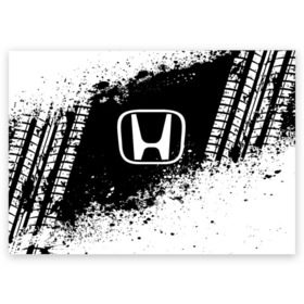 Поздравительная открытка с принтом Honda abstract sport , 100% бумага | плотность бумаги 280 г/м2, матовая, на обратной стороне линовка и место для марки
 | auto | automobile | car | honda | machine | motor | motor car | sport car | автомашина | бренд | легковой автомобиль | марка | спортивный автомобиль | тачка | хонда