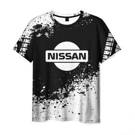 Мужская футболка 3D с принтом Nissan abstract sport , 100% полиэфир | прямой крой, круглый вырез горловины, длина до линии бедер | Тематика изображения на принте: motor | nissan | авто | лого | машина | ниссан | тачка