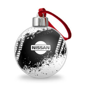 Ёлочный шар с принтом Nissan abstract sport , Пластик | Диаметр: 77 мм | Тематика изображения на принте: motor | nissan | авто | лого | машина | ниссан | тачка
