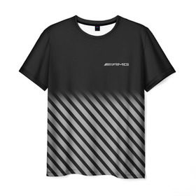 Мужская футболка 3D с принтом AMG SPORT , 100% полиэфир | прямой крой, круглый вырез горловины, длина до линии бедер | amg | auto | mercedes | авто | автомобиль | автомобильные | бренд | марка | машины | мерседес