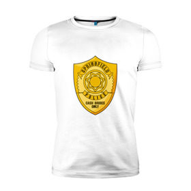 Мужская футболка премиум с принтом Полиция Спрингфилда , 92% хлопок, 8% лайкра | приталенный силуэт, круглый вырез ворота, длина до линии бедра, короткий рукав | police | simpsons | springfield