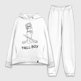 Женский костюм хлопок Oversize с принтом Bart Lil Peep ,  |  | bart simpson | lil peep | барт симпсоны | лил пип