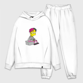 Мужской костюм хлопок OVERSIZE с принтом Bart Lili Peep ,  |  | bart simpson | lil peep | барт симпсон | лил пип