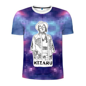 Мужская футболка 3D спортивная с принтом Kizaru , 100% полиэстер с улучшенными характеристиками | приталенный силуэт, круглая горловина, широкие плечи, сужается к линии бедра | 