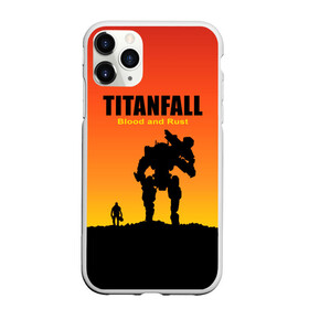 Чехол для iPhone 11 Pro Max матовый с принтом Titanfall 2 , Силикон |  | blood and rust | game | воин | закат | игра | кровь и ржавчина | робот