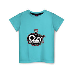 Детская футболка хлопок с принтом Ozzy Ozbourne , 100% хлопок | круглый вырез горловины, полуприлегающий силуэт, длина до линии бедер | black sabbath | блек сабатаж | озборн | оззи | ози | осборн