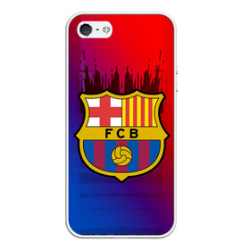 Чехол для iPhone 5/5S матовый с принтом FC Barcelona color sport , Силикон | Область печати: задняя сторона чехла, без боковых панелей | football | soccer | барселона
