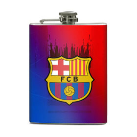 Фляга с принтом FC Barcelona color sport , металлический корпус | емкость 0,22 л, размер 125 х 94 мм. Виниловая наклейка запечатывается полностью | football | soccer | барселона