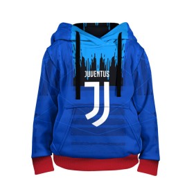 Детская толстовка 3D с принтом FC Juventus color abstract , 100% полиэстер | двухслойный капюшон со шнурком для регулировки, мягкие манжеты на рукавах и по низу толстовки, спереди карман-кенгуру с мягким внутренним слоем | 