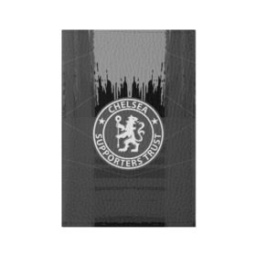 Обложка для паспорта матовая кожа с принтом FC Chelsea abstract color , натуральная матовая кожа | размер 19,3 х 13,7 см; прозрачные пластиковые крепления | football | soccer | челси