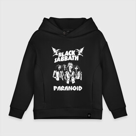 Детское худи Oversize хлопок с принтом Black Sabbath paranoid , френч-терри — 70% хлопок, 30% полиэстер. Мягкий теплый начес внутри —100% хлопок | боковые карманы, эластичные манжеты и нижняя кромка, капюшон на магнитной кнопке | Тематика изображения на принте: black sabbath | билл уорд | блек | блэк | гизер батлер | группа | метал | музыка | надпись | озборн | оззи | ози | осборн | песни | рок | сабат | сабатаж | сабатх | тони айомми | хард рок | хеви метал