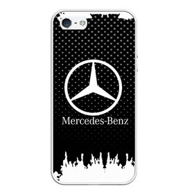 Чехол для iPhone 5/5S матовый с принтом Mercedes-Benz , Силикон | Область печати: задняя сторона чехла, без боковых панелей | 