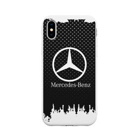 Чехол для Apple iPhone X силиконовый матовый с принтом Mercedes-Benz , Силикон | Печать на задней стороне чехла, без боковой панели | auto | automobile | car | machine | mercedes | motor | motor car | sport car | автомашина | бренд | легковой автомобиль | марка | спортивный автомобиль | тачка