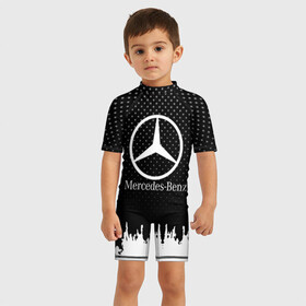 Детский купальный костюм 3D с принтом Mercedes-Benz , Полиэстер 85%, Спандекс 15% | застежка на молнии на спине | auto | automobile | car | machine | mercedes | motor | motor car | sport car | автомашина | бренд | легковой автомобиль | марка | спортивный автомобиль | тачка