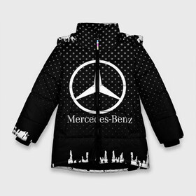 Зимняя куртка для девочек 3D с принтом Mercedes-Benz , ткань верха — 100% полиэстер; подклад — 100% полиэстер, утеплитель — 100% полиэстер. | длина ниже бедра, удлиненная спинка, воротник стойка и отстегивающийся капюшон. Есть боковые карманы с листочкой на кнопках, утяжки по низу изделия и внутренний карман на молнии. 

Предусмотрены светоотражающий принт на спинке, радужный светоотражающий элемент на пуллере молнии и на резинке для утяжки. | auto | automobile | car | machine | mercedes | motor | motor car | sport car | автомашина | бренд | легковой автомобиль | марка | спортивный автомобиль | тачка